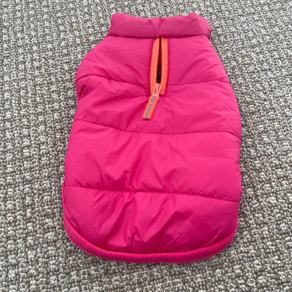 Adorable Pink Dog Puffy Coat